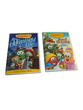 VeggieTales Lot of 2 Christmas Kids DVDs  It's A Meaningful Life & St Nicholas